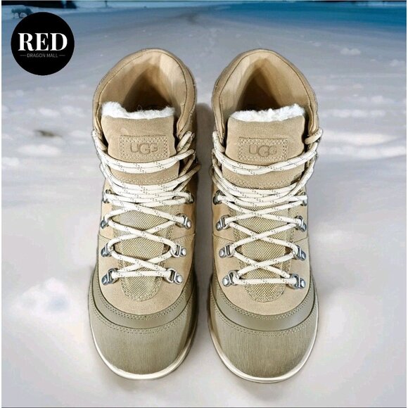 UGG SAND BRECKEN LACE EXTREME WATERPROOF WINTER BOOTS - WOMEN'S SIZE 8 - Picture 6 of 14